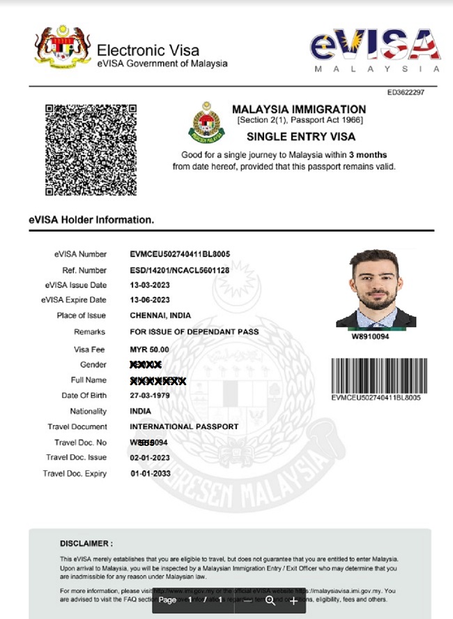 Malaysia Dependent Visa 