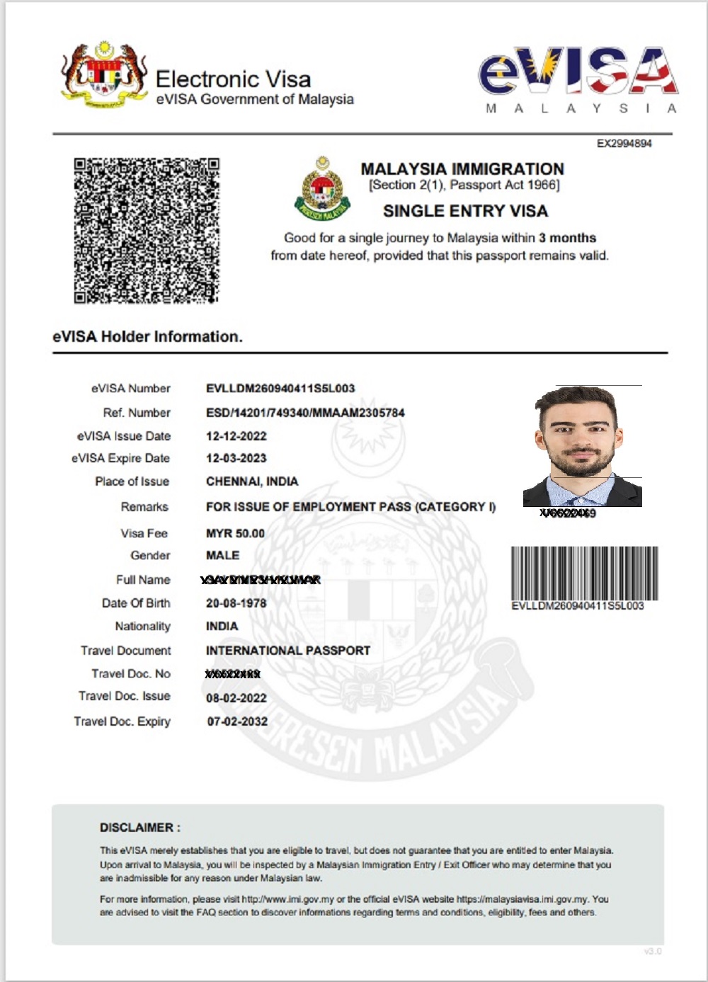 Malaysia Work Visa 